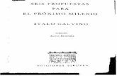 Seis Propuestas Para El Proximo Milenio - Calvino Italo