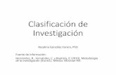 clasificacion de investigacion