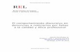 REL El Comportamiento Discursivo en Denuncias a Noticiarios Por Faltas a La Calidad y Ética Profesional Daniel Hernández