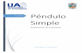 Informe Pendulo Simple