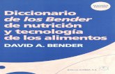 Diccionario de Nutricion y Tecnologia de Alimentos. David a. Bender