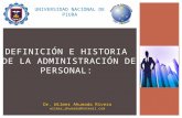 1. Definición e Historia de La Administración de Personal