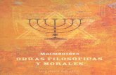 Maimónides - Obras Filosóficas y Morales Tomo I