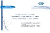 Resoluciones Administrativas de Gobiernos Locales