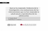 VENKATRAMAN CHANDRA MOULI_Qué no ha mejorado Evidencia de la investigación y las evaluaciones de las intervenciones que no han mejorado la salud sexual y reproductiva de los adolescentes