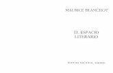 Blanchot Maurice - El Espacio Literario