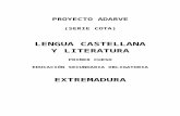 Programación Lengua Castellana y Literatura 1º ESO Adarve Cota Extremadura