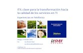 ITIL Clave Para La Transformacion Hacia La Calidad de Los Servicios en TI