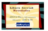 2015eko Maiatzeko liburu berriak -- Novedades mayo 2015
