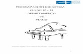 Programacion-piano Conservatorio Profesional Huelva