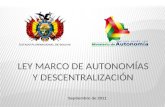 Ley Marco de Autonomias bolivia