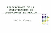 Aplicaciones de La Investigación de Operaciones en México