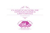 Clasificacion de Operaciones Unitarias