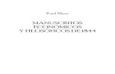 Manuscritos Económicos y Filosóficos de 1844 MARX