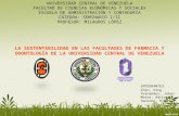 PRESENTACIÓN LA SUSTENTABILIDAD EN LAS FACULTADES DE ODONTOLGÍA Y FARMACIA DE LA UNIVERSIDAD CENTRAL DE VENEZUELA