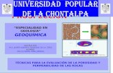 presentaTÉCNICAS PARA LA EVALUACIÓN DE LA POROSIDAD Y PERMEABILIDAD DE LAS ROCAS