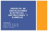 Proyecto de Instalaciones Eléctricas _ Definiciones y Ejemplos