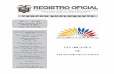 Registro Oficial N° 439 Ley Orgánica de Telecomunicaciones