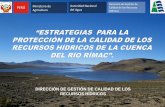 1. Estrategias Para La Protección de La Calidad de Los Recursos Hídricos de La Cuenca Del Río Rímac