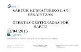 Apirilak 13 Sartuko Eskaintzak/ ofertas Sartu 13 de abril