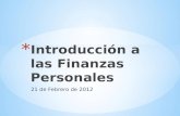 Finanzas Personales,Introducción y Módulo 1