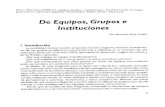 Pérez, M. - De Equipos, Grupos e Instituciones