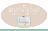 35 Puntos Claves Para Tener Un Blog de 10