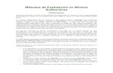 Métodos de Explotación en Mineria Subterranea