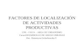 Factores de Localización geográfica de actividades productivas