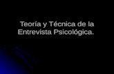 Teoría y Técnica de La Entrevista Psicológica TALLER