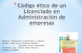 Código Ético de Un Licenciado en Administración De
