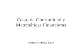 Costo de Oportunidad MatFinan_ML