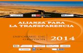 Alianza para la Transparencia. Informe de Gestión 2014