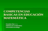 Competencias Basicas en Educacion Matematica González Marí