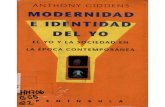 Anthony Giddens - 1991 - Modernidad e Identidad Del Yo- El Yo y La Sociedad en La Época Contemporánea