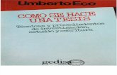 Umberto Eco - Como Se Hace Una Tesis. Técnicas y Procedimientos