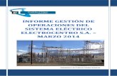 Informe Gestión Sistema Eléctrico Electrocentro Marzo 2014_Rev00