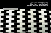 Vattimo, Gianni - De La Realidad - Fines de La Filosofía 2013