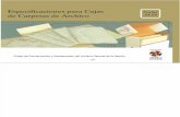 Especificaciones Para Cajas de Carpeta de Archivo