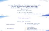 INTRODUCCION A LA NORMATIVA DE CONTRATACIONES DEL ESTADO D.L. 1057 Y SU REGLAMENTO