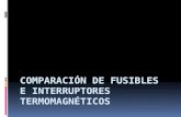 Comparación de Fusibles e Interruptores Termomagnéticos