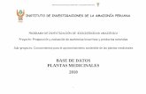 Base de Datos de Las Plantas Medicinales. 2010. IIAP