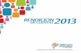 INFORME RENDICIÓN DE CUENTAS. 2013