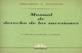 Manual de Derecho de Las Sucesiones - Zannoni,Eduardo