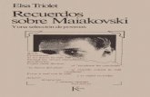 Triolet, Elsa - Recuerdo Sobre Maiakovski