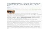 Consejos Para Cuidar Tus Ojos y Proteger Tu Vista Del Uso de La PC