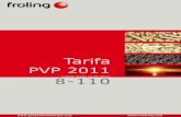 Tarifa Froling 2011 de 8 a 110kW