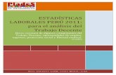 Estadisticas Laborales Peru 2011 Para El Analisis Del Trabajo Decente