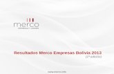 Presentacion Resultados Merco Bolivia 2013