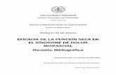 EFICACIA DE LA PUNCIÓN SECA EN EL SÍNDROME DE DOLOR MIOFASCIAL. Revisión bibliográfica.